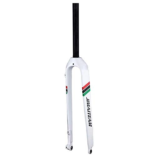 Mountain Bike Fork : CHP 1-1 / 8" Front Fork, Bicycle Hard Fork, 26 / 27.5 / 29inch Disc Brake Mountain Bike Full Carbon Front Fork (Color : White, Size : 27.5inch)