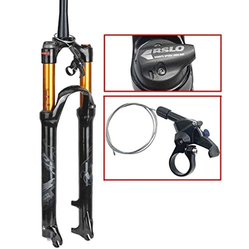Mountain Bike Fork : CHP Mountain Bike Suspension Fork 26 / 27.5 / 29 Inch Travel 100mm Air Fork Cone Tube 1-1 / 2" XC Bicycle QR Hand Control Remote Control MTB (Color : B-Gray, Size : 29in)