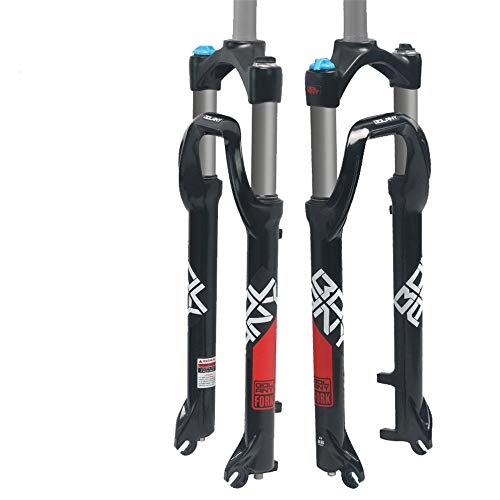 Mountain Bike Fork : CHUDAN Mountain bike fork 26 inch snowmobile hydraulic fork shock absorber for 4.0 tires, Magnesium alloy shoulder control, Travel distance: 135 MM