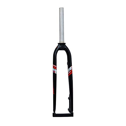 Mountain Bike Fork : Cone Front Forks Mountain Bike Fork Disc Brake Hard MTB Bicycle 26" / 27.5in / 29inch, black-red, 26in