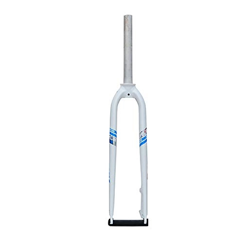 Mountain Bike Fork : Cone Front Forks Mountain Bike Fork Disc Brake Hard MTB Bicycle 26" / 27.5in / 29inch, white-blue, 26in
