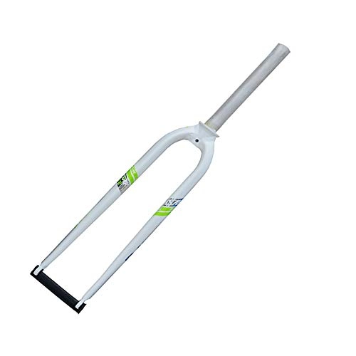 Mountain Bike Fork : Cone Front Forks Mountain Bike Fork Disc Brake Hard MTB Bicycle 26" / 27.5in / 29inch, white-green, 29in