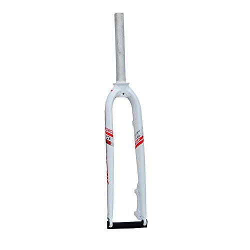 Mountain Bike Fork : Cone Front Forks Mountain Bike Fork Disc Brake Hard MTB Bicycle 26" / 27.5in / 29inch, white-red, 26in