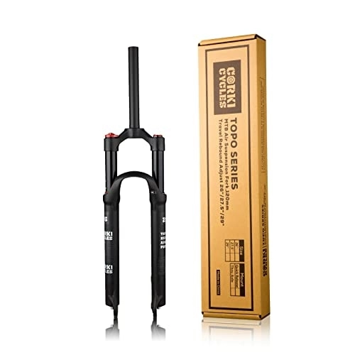 Mountain Bike Fork : corki Cycles Mountain Bike Air Suspension Fork Manual Control 26 Travel 120mm- QR 9mm- Straight MTB Front Forks