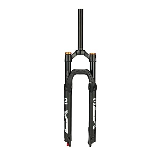 Mountain Bike Fork : cvhtroe 26 / 27.5 / 29 Air MTB Suspension Fork, Rebound Adjust QR 9mm Travel 120mm Mountain Bike Forks, Ultralight Gas Shock XC Bicycle (Color : Black, Size : Straight-ML)