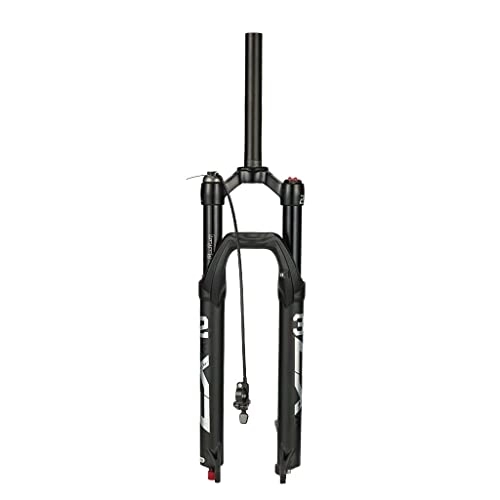 Mountain Bike Fork : cvhtroe 26 / 27.5 / 29 Air MTB Suspension Fork, Rebound Adjust QR 9mm Travel 120mm Mountain Bike Forks, Ultralight Gas Shock XC Bicycle (Color : Black, Size : Straight-RL)