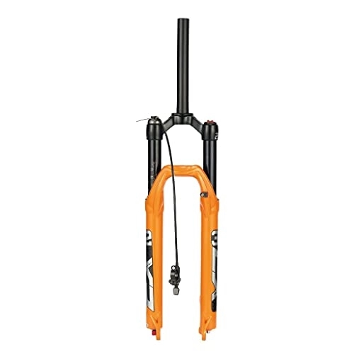 Mountain Bike Fork : cvhtroe 26 / 27.5 / 29 Air MTB Suspension Fork, Rebound Adjust QR 9mm Travel 120mm Mountain Bike Forks, Ultralight Gas Shock XC Bicycle (Color : Orange, Size : Straight-RL)