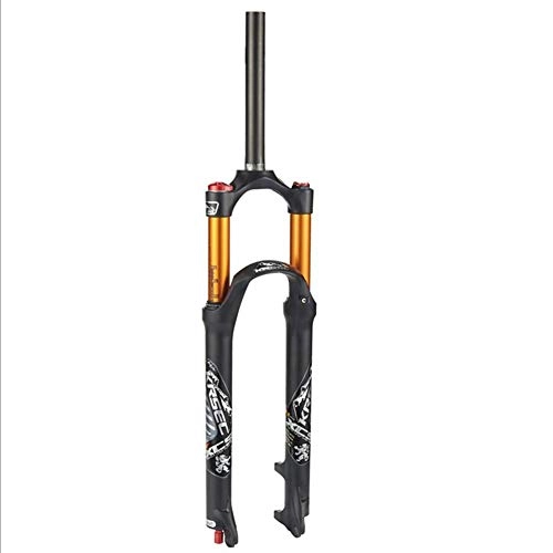 Mountain Bike Fork : CWGHH Front fork, mountain bike suspension fork, 26 / 27.5 / 29 inch straight tube, damping air fork bicycle parts (Size: 26inch)