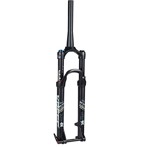 Mountain Bike Fork : CWGHH Mountain bike suspension fork, 26 / 27.5 / 29 inch straight tapered tube mountain bike clarinet damping fork stroke 120mm bicycle suspension front fork