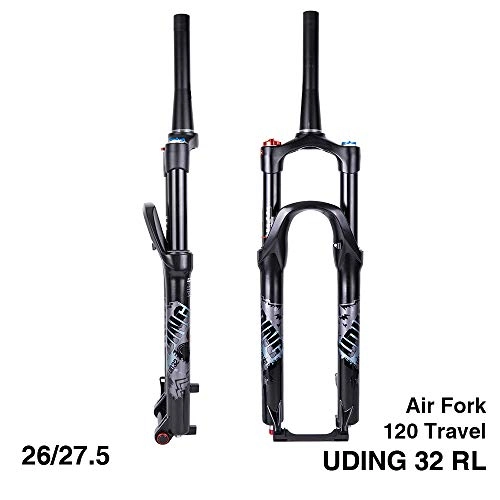 Mountain Bike Fork : CX Best 27.5 inch mountain bike front fork Aluminum alloy fork Mountain bike pure disc brake version Straight tube bicycle hard fork Free 9mm quick release conversion shaft