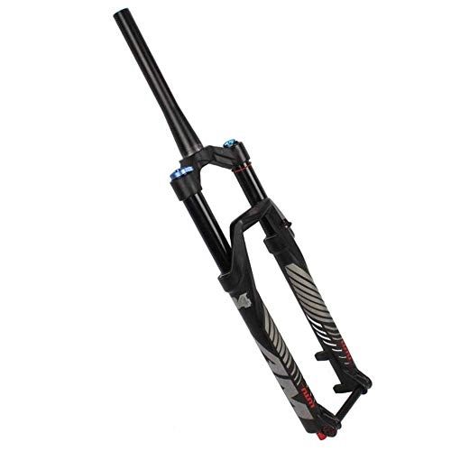 Mountain Bike Fork : Cycling Suspension Fork Fork 26 / 27.5 / 29 Inch Conical Tube Double Air Chamber Front Fork 1-1 / 8" Disc Brake, A-26inch XIUYU (Color : A, Size : 27.5inch)