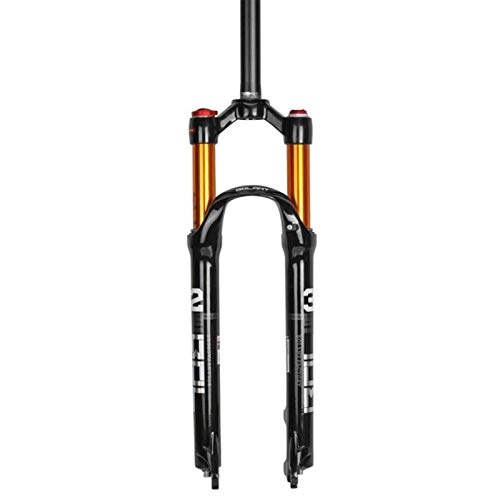 Mountain Bike Fork : Cycling Suspension MTB Suspension Fork for 26 27.5 29 Inch Bicycle Wheels Black Double Air Chamber Fork Shoulder Control Remote Lock Out Disc Brake 1-1 / 8