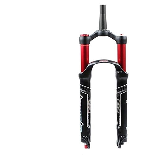 Mountain Bike Fork : DaGuYs 26inch / 27.5inch / 29inch Mountain bike Suspension Fork Adjustable damping Straight tube / air pressure fork Rebound Adjust QR Lock Out Ultralight （Shoulder control） (Red Spinal Canal 27.5inch)