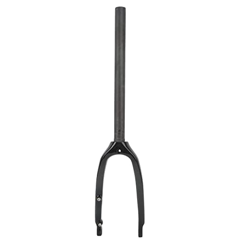 Mountain Bike Fork : Dechoga Mountain Bike Carbon Fiber Front Fork Folding Bike Fork 16in 305 Flat Disc C Brake Straight Tube Quick Release 3k Glossy Perfect Replacement Parts