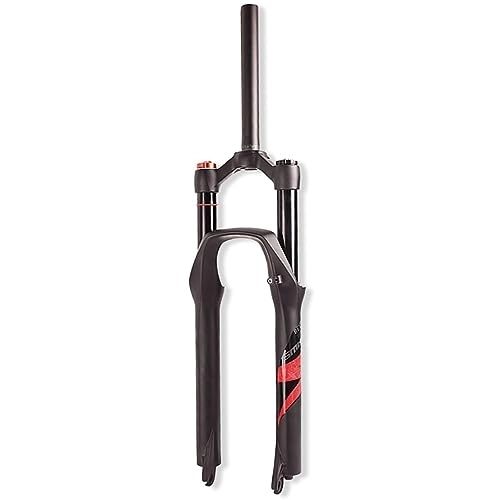 Mountain Bike Fork : DFNBVDRR Mountain Bike Air Fork 26 / 27.5 / 29 Inch Air Suspension Fork 1 1 / 8 Straight Tube Manual Lockout QR Travel 110mm Bicycle Front Fork (Color : Black-RED, Size : 27.5IN)