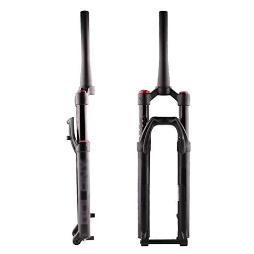 Mountain Bike Fork : DHMKL 27.5 / 29 Inch Mountain Bike Front Fork, Bicycle MTB Fork / Air Fork / Opening 100mm / Adjustable Damping / Cone Tube 28.6 * 39.8 * 220mm / Stroke 100mm / Disc Brake / 15MM Barrel Shaft