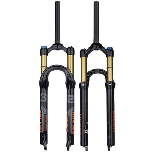 Mountain Bike Fork : DHNCBGFZ 27.5 29inches MTB Suspension Fork 100mm Travel QR 9mm 28.6mm Straight Tube Manual Lockout XC / AM Ultralight Mountain Bike Front Fork (Color : Black, Size : 29")