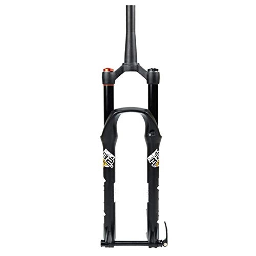 Mountain Bike Fork : Downhill Fork 26 27.5 29 Inch Mountain Bike Fork Bicycle Air Suspension Disc Brake Fork Through Axle 15mm HL / RL Travel 135mm Bicycle Assembly Accessories (Color : Manual, Size : 26inch)