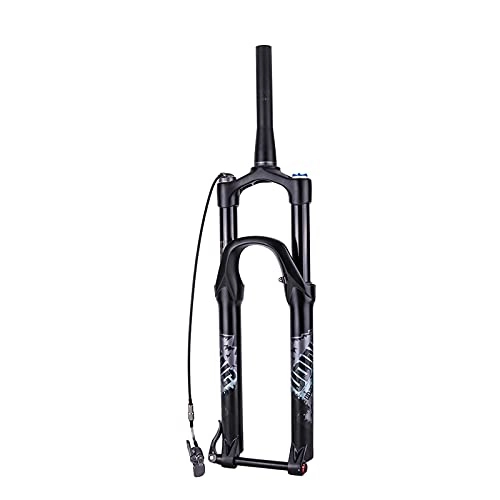 Mountain Bike Fork : DSMGLSBB Bicycle Front Fork, Magnesium Alloy Straight Tube Remote Control Bike Front Forks 120Mm Travel, Ultralight Air Mountain Bike Suspension Forks