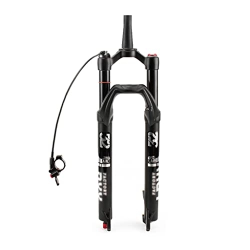Mountain Bike Fork : Dunki Air Suspension Fork 27.5 / 29” Mountain Bike Forks Remote Lockout Disc Brake QR 9mm Travel 100mm 1-1 / 2”Tapered Rebound Adjust For XC AM Bicycle (Black+silver 27.5")
