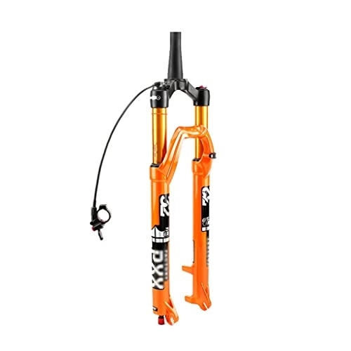 Mountain Bike Fork : Dunki Air Suspension Fork 27.5 / 29” Mountain Bike Forks Remote Lockout Disc Brake QR 9mm Travel 100mm 1-1 / 8”Straight Rebound Adjust For XC AM Bicycle (Orange 29")