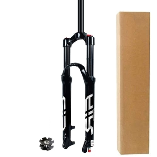 Mountain Bike Fork : DYSY MTB Air Forks 26 27.5 29 Inch Magnesium Alloy Mountain Suspension Bike Shocks 1 / 1-8" Straight Tube Rebound Adjust Forks 140mm (Color : Manual lock A, Size : 29 inch)