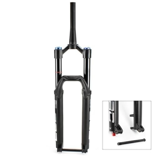 Mountain Bike Fork : DYSY MTB Bicycle Air Fork 27.5 Inch 29 ER, Travel 160mm Magnesium Alloy 1-1 / 2" Conical Tube Steerer Mountain Bike Forks Axle 15 * 110mm (Color : Black, Size : 29 inch)