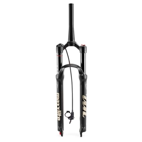Mountain Bike Fork : DYSY MTB Fork Aluminum Alloy 26 Inch, Bicycle Suspension 1-1 / 2" Straight Tube Shoulder Lock 27.5" 29 ER Mountain Bike Front Fork 100mm (Color : Remote Lock B, Size : 29 inch)