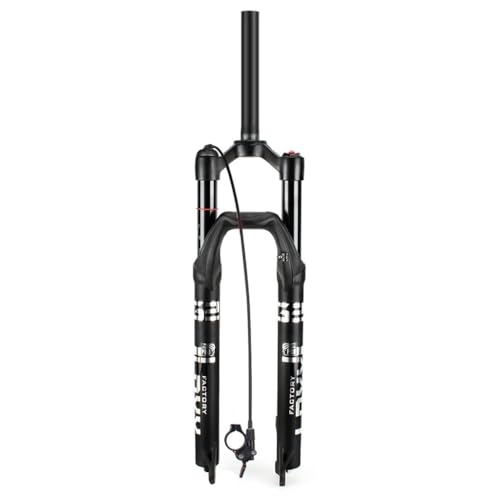 Mountain Bike Fork : DYSY MTB Suspension Fork 26 Inch Mountain Magnesium Alloy Bike Shocks 27.5 29" 28.6mm Straight Tube Bicycle Steerer 120mm (Color : Remote lock A, Size : 26 inch)
