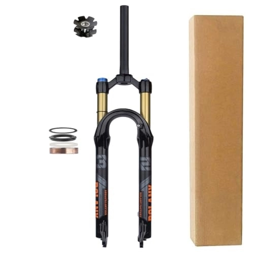 Mountain Bike Fork : DYSY MTB Suspension Front Fork 26 / 27.5 / 29 Inch, Mountain Bicycle Suspension Air Shock Absorber Fork 28.6mm Straight Tube Travel 120mm (Color : Manual lock A, Size : 27.5 inch)