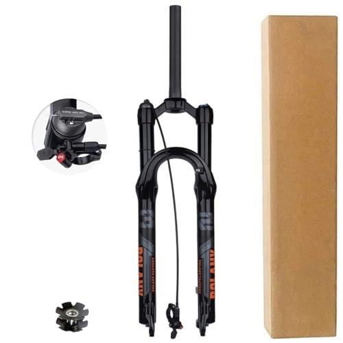 Mountain Bike Fork : DYSY Ultralight Mountain Air Fork 26 27.5 29 Inch, Bike Suspension Shock Absorber 28.6mm Thread Less MTB Front Fork Travel 120mm (Color : Remote lock, Size : 29 inch)