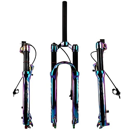 Mountain Bike Fork : EMISOO Air MTB Suspension Fork 27.5 / 29 inch Mountain Bike 32RL100mm Fork Straight Tube 1-1 / 8" 28.6mm QR 9mm Travel 100mm Disc Brake Rebound Adjust Ultralight Gas Shock XC Bicycle