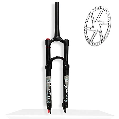 Mountain Bike Fork : ESENDSHOW Bicycle Front Fork 140mm Travel 26 27.5 29 Inch Air Mtb Front Forks, Straight / tapered Tube Disc Brake Mountain Bike Suspension Forks Black With 160mm Rotor