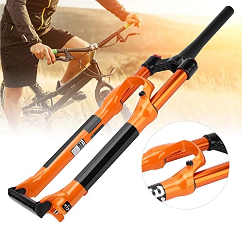 Mountain Bike Fork : Eulbevoli 27.5in Bike Front Fork, Strong and Durable Good Locking Control Bike Front Fork Rebound Adjustment for for 27.5in Mountain Bike