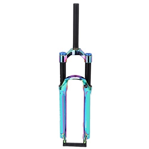 Mountain Bike Fork : Eulbevoli Bike Suspension Fork, Surface Polishing Pneumatic Front Fork Wear Resistant Exquisite Painting Ergonomic Design Stability for Mountain Bike(27.5inch 593±0.5mm / 23.3±0.02in)