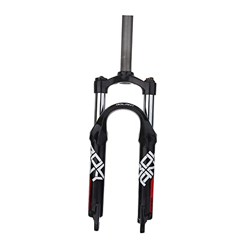 Mountain Bike Fork : F Fityle Folding Bike Fork, 20inch, Travel 80mm, Adjust Straight Tube 28.6mm QR 9mm, Manually Adjustable Damping Front Forks for Mountain Bike - Red