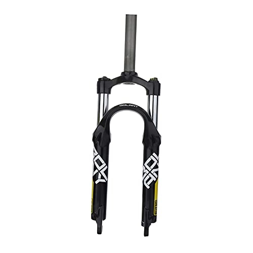 Mountain Bike Fork : F Fityle Folding Bike Fork, 20inch, Travel 80mm, Adjust Straight Tube 28.6mm QR 9mm, Manually Adjustable Damping Front Forks for Mountain Bike - Yellow