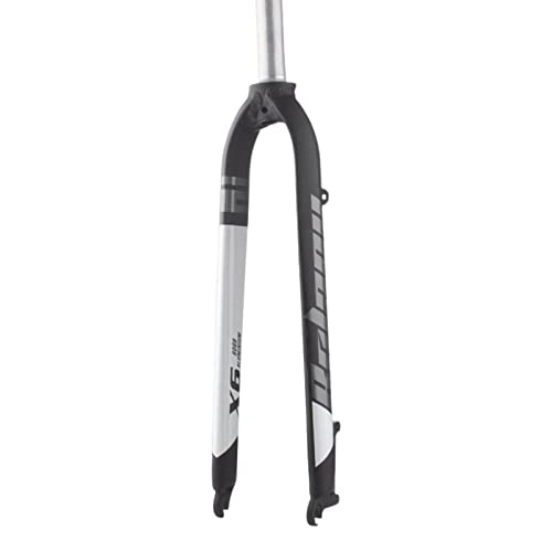 Mountain Bike Fork : F Fityle MTB Bike Straight Rigid Fork 26 / 27.5 / 29" Aluminum Straight Tube Mountain Bike Front Fork, Black white