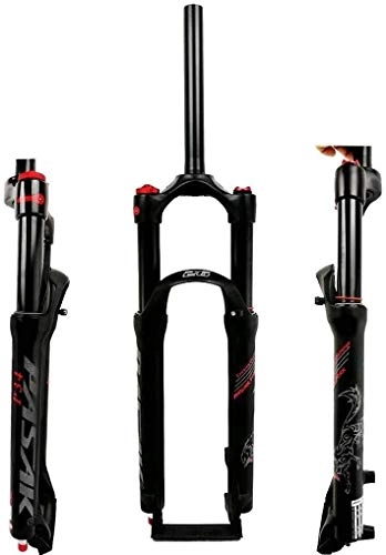 Mountain Bike Fork : FANPING MTB Bicycle Suspension Fork 26 / 27.5 / 29 Inch Air Rebound Adjust Straight Tube 28.6mm QR 9mm Travel 100mm Crown Lockout Mountain Bike Forks Gas Shock Absorber XC / AM / FR