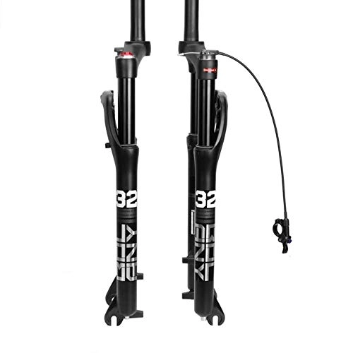 Mountain Bike Fork : Fat Tire Road Bicycle Front Fork 26 Inch Snow Bike Air Fork Aluminum Alloy Beach Cruiser Suspension Fork Remote Lock Out Stroke: 100mm, Remotecontrol