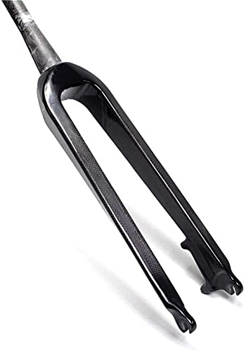 Mountain Bike Fork : Fork Cycling Lightweight Carbon Fiber MTB Bike Rigid Fork Front Brake Disk Bicycle Suspension Fork (Color : Matteblack, Size : 27.5inch)