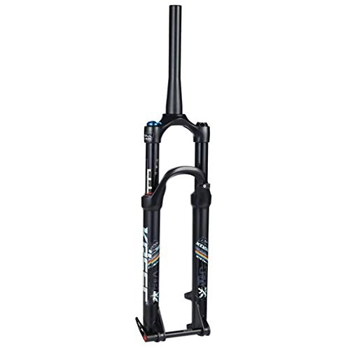 Mountain Bike Fork : Fork ZZQ- 27.5 Inches MTB Bike Suspension Tapered Tube Bike Magnesium Alloy For Cushioned Wheels Shoulder Control Air Strong Structure Bike Accessories