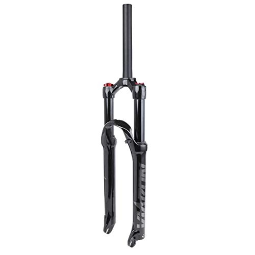 Mountain Bike Fork : Forks- MTB Bike Suspension Magnesium Alloy For Cushioned Wheels Straight Pipe Shoulder Control Strong Structure Bike Accessories Black 26 / 27.5 / 29 Inches