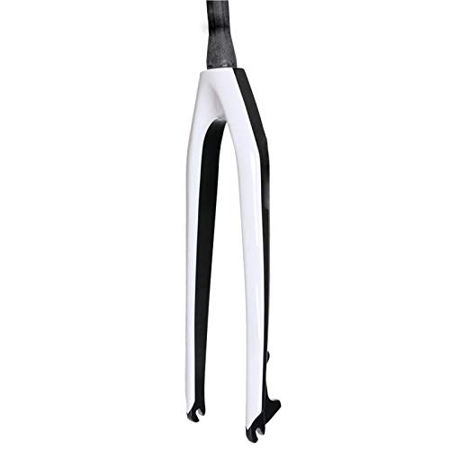 Mountain Bike Fork : FREEDOH 26 / 27.5 / 29 Inch Bicycle Suspension Fork Magnesium Alloy Suspension Fork 700C Shockproof Cone Carbon Road Bike Rigid Forks Mountain Bikes, White, 26inch