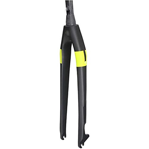 Mountain Bike Fork : FREEDOH Mountain Front Fork 26 / 27.5 / 29 Inch Suspension Fork Ultralight Carbon Fiber Fork Air Pressure Shock Absorber Fork Bicycle Accessories Rigid Fork 1-1 / 8" QR, Yellow, 27.5inch