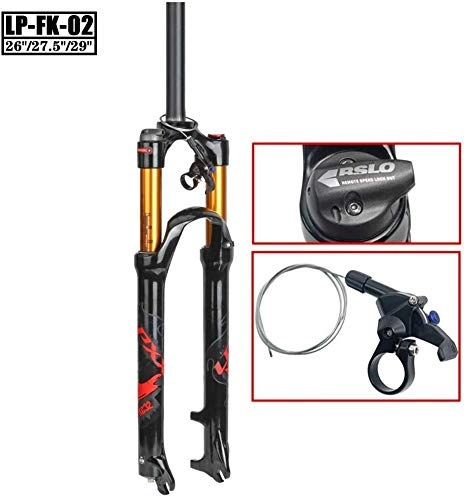 Mountain Bike Fork : FRHKFJYKH MTB Cycling Suspension Fork 26" 27.5" 29" Alloy 1-1 / 8" Travel: 100mm Air For Mountain Road Bike, A-26INCH