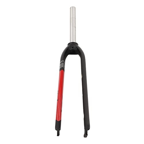 Mountain Bike Fork : Front Fork, High Strength Rigid Fork Easy To Install Aluminium Alloy for Mountain Bike(Black and Red)