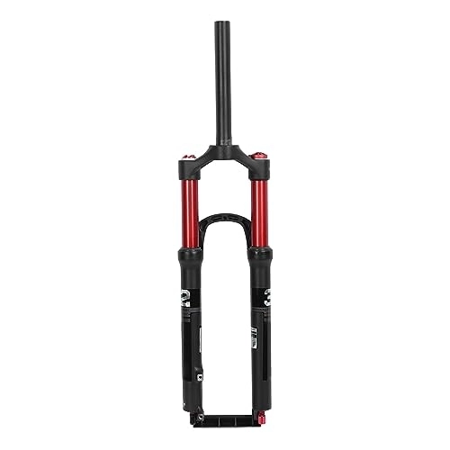 Mountain Bike Fork : Fussbudget Bicycle Front Air Suspension Fork, 27.5in Dual Air Chamber Manual Control Shock Absorbing Straight Tube Fork for Mountain Bike Red