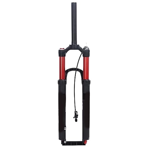 Mountain Bike Fork : Fussbudget Bike Front Fork, 29inch Dual Air Chamber Damping Straight Remote Lockout Front Fork for Mountain Bike Red