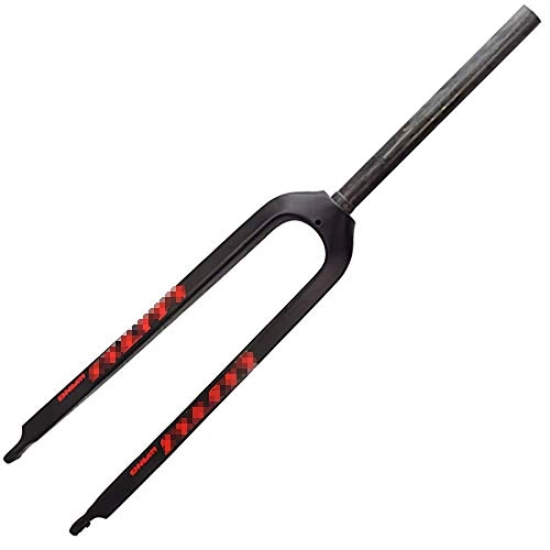 Mountain Bike Fork : FWC 26 / 27.5 / 29 Inch Bicycle Fork, Hard Fork Made Of Carbon Fiber / Disc Brake / Straight Tube 28.6Mm * 298Mm / Disc Brake Only / Support For 7 Inch Discs (183Mm)